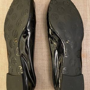 Tory Burch black patent leather flats